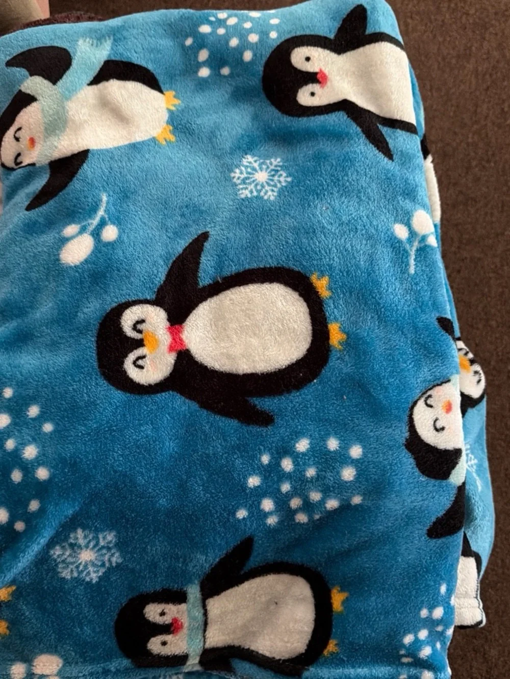 Blue Penguin Kids Blanket - Cozy Fleece Sleepwear